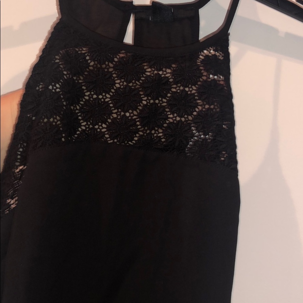 Forever 21 Black Floral Tank